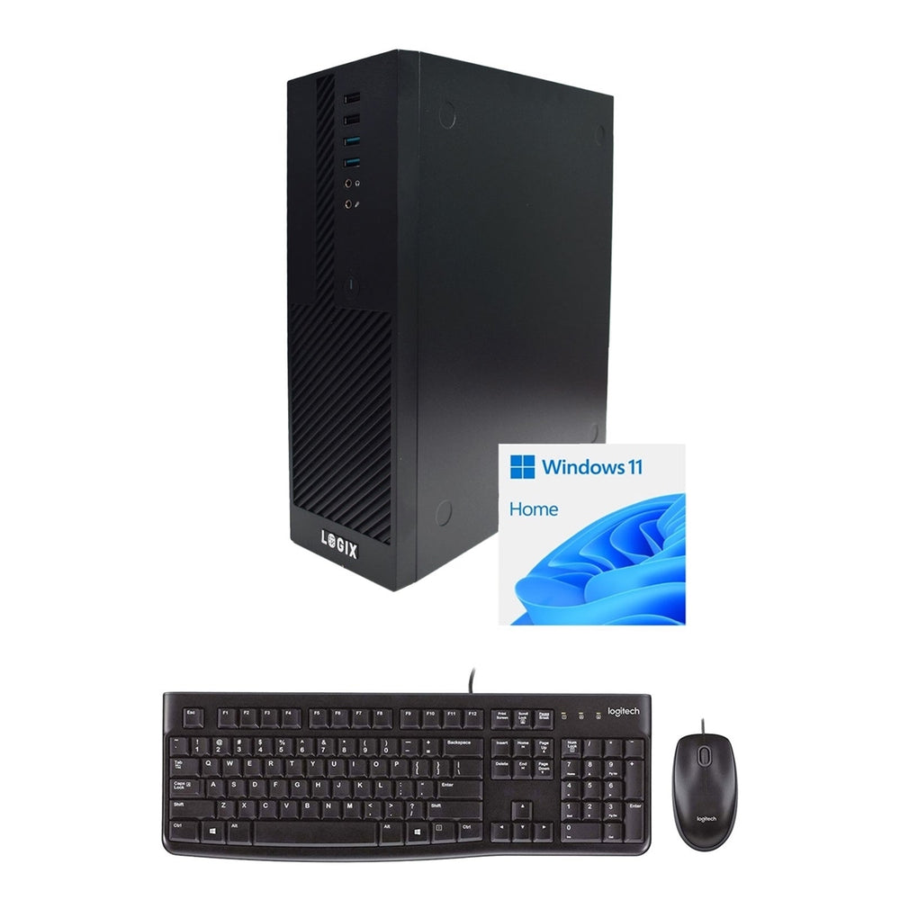 LOGIX 14th Gen Intel Core i3 Quad Core Small Form Factor SFF Business / Education PC with 8GB RAM, 250GB SSD, Wi-Fi 6 + BT, Windows 11 Home, Keyboard, Mouse & 3 Year Warranty