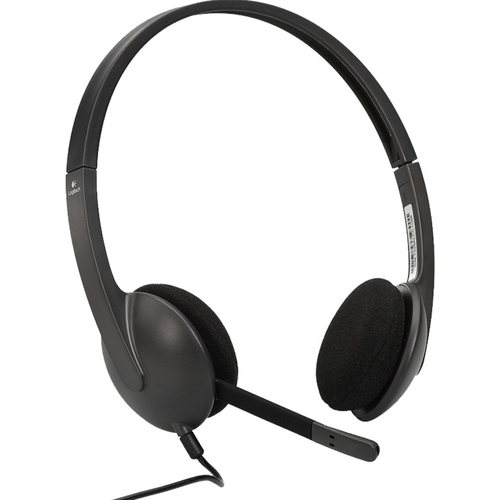 Logitech H340 Stereo Headset USB Plug-and-Play with Noise-Cancelling Microphone Black