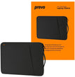 Prevo 14 Inch Laptop Sleeve, Side Pocket, Cushioned Lining, Black