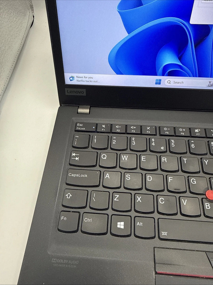 Lenovo ThinkPad T14s 14 inch laptop front left close up